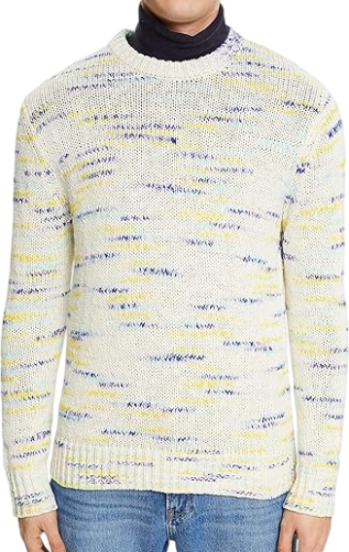 Пуловер с принтом мужской / Белый / 48