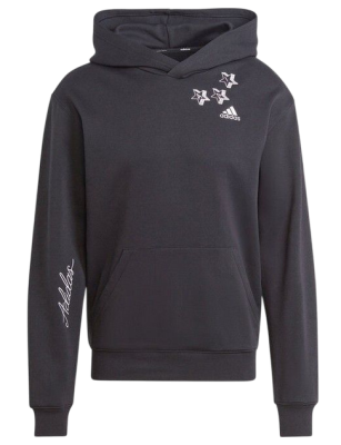 Худи с принтом мужское / Черный / 44