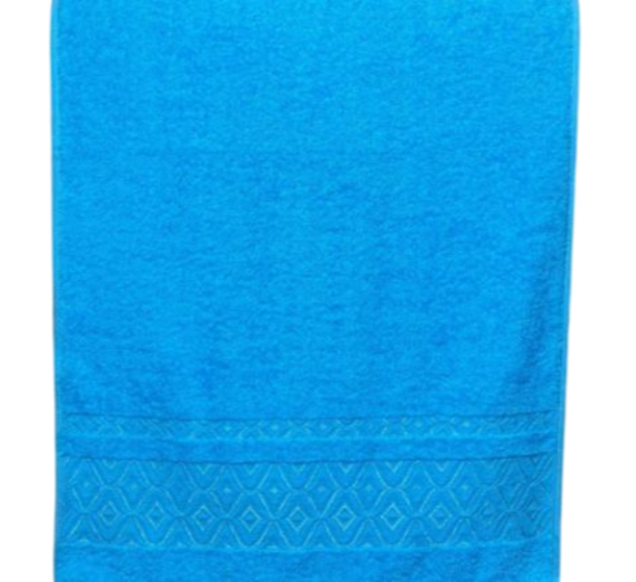 Полотенце из хлопка, 70х130 см / Бирюзовый / 70х130