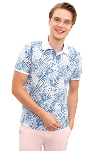 Фото Поло с принтом мужское