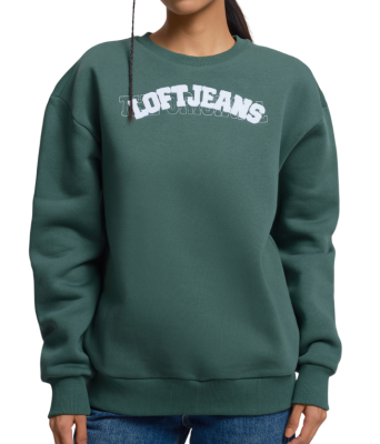 Свитшот с логотипом женский / Зеленый / 42