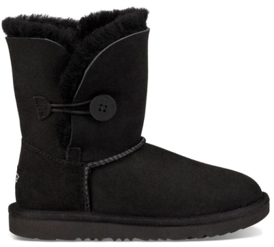 Полусапоги-угги из овчины для девочки / Черный / 33.5