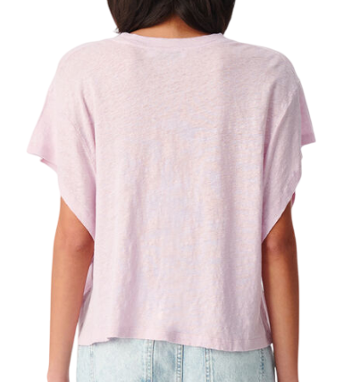 Футболка льняная женская / Розовый / 42