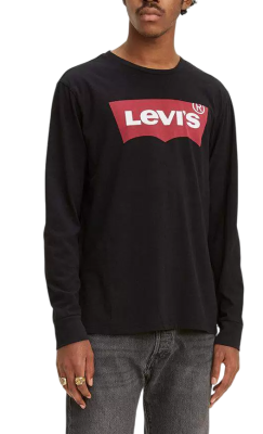 Лонгслив с логотипом мужской / Черный / 54