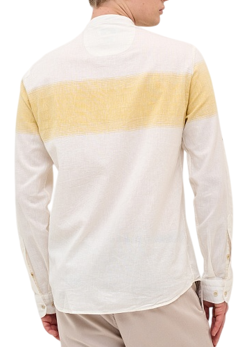 Рубашка с воротником стойка мужская / Бежевый / 52