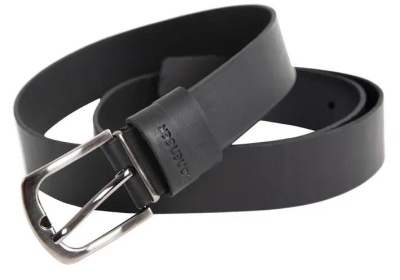 Ремень из кожи мужской / Черный / XL