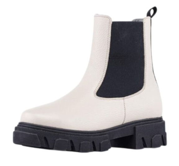 Сапоги из кожи для девочки / Бежевый / 36