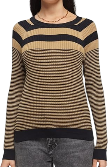 Джемпер в полоску женский / Бежевый / 44
