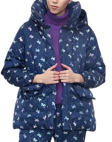 Куртка утепленная женская / Тёмно-синий / 42