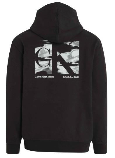 Худи с принтом мужское / Черный / 44