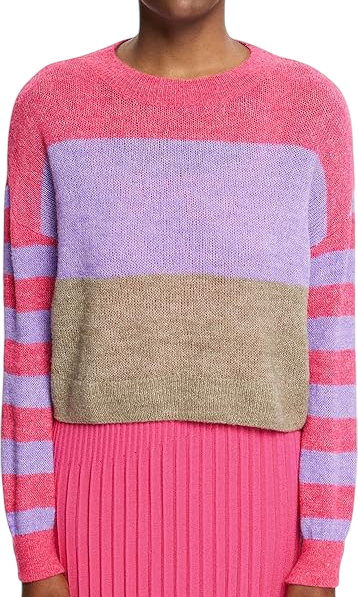 Джемпер в полоску женский / Розовый / 50