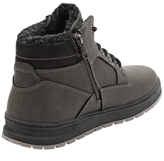 Ботинки с логотипом мужские / Темно-серый / 42