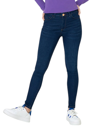 Джинсы зауженные женские / Тёмно-синий / 54