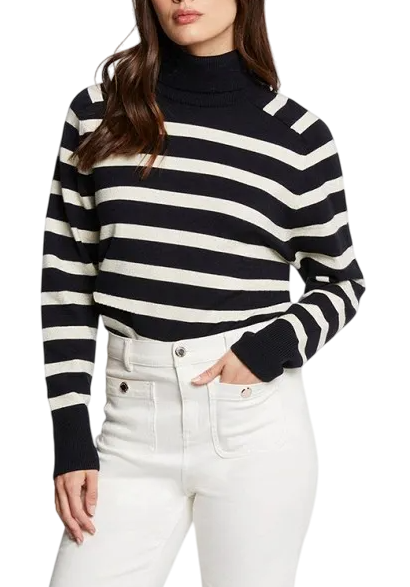 Свитер в полоску женский / Синий / 48