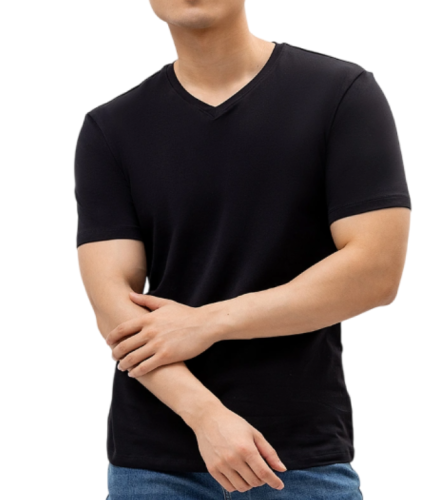 Фото Футболка однотонная мужская