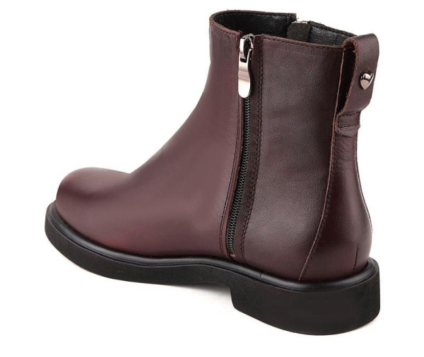 Ботинки из кожи женские / Темно-коричневый / 36