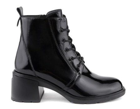 Ботильоны из кожи женские / Черный / 36