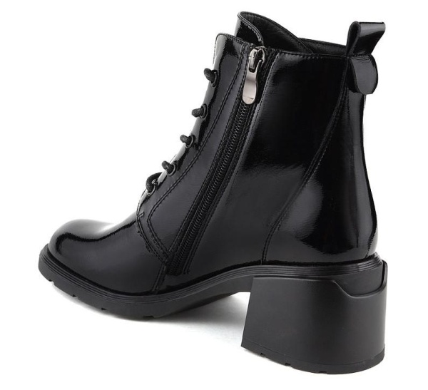 Ботильоны из кожи женские / Черный / 36