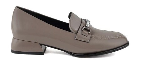 Туфли из кожи женские / Серый / 40