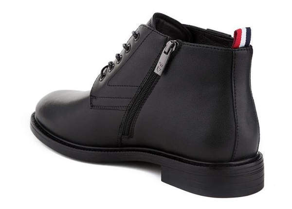 Ботинки из кожи мужские / Черный / 40