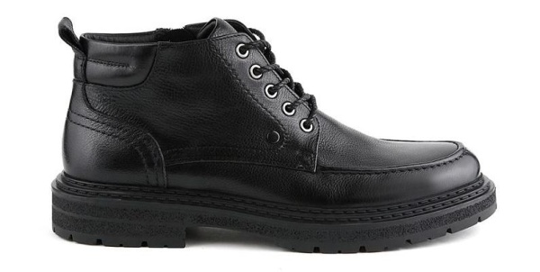 Ботинки из кожи мужские / Черный / 39