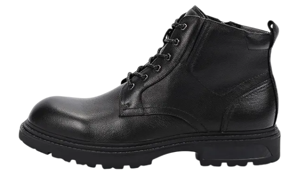 Ботинки из кожи мужские / Черный / 40