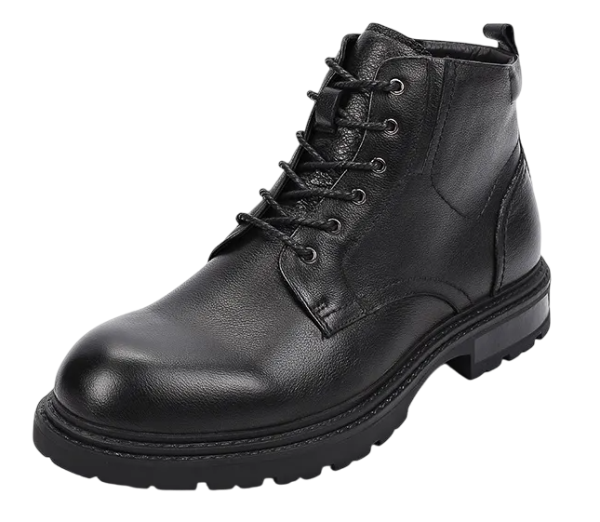 Ботинки из кожи мужские / Черный / 40