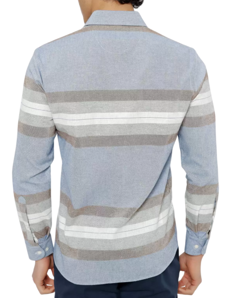 Рубашка с принтом мужская / Серый / 44