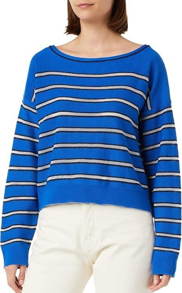 Свитер в полоску женский / Синий / 42