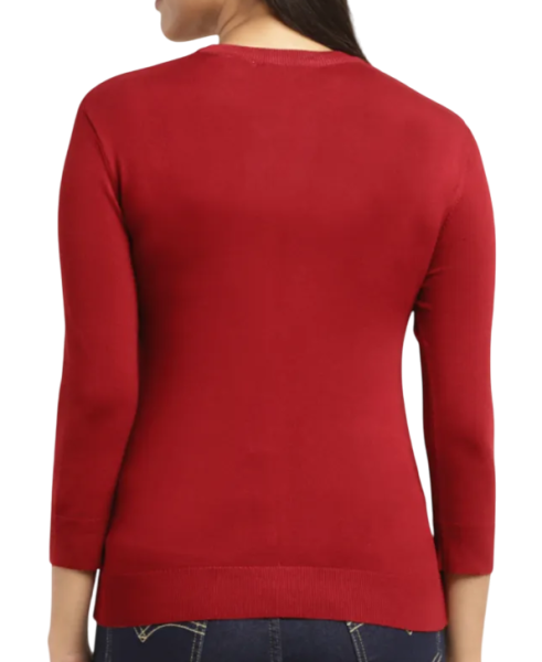 Джемпер хлопковый женский / Красный / 42