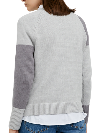 Джемпер прямого кроя женский / Серый / 52