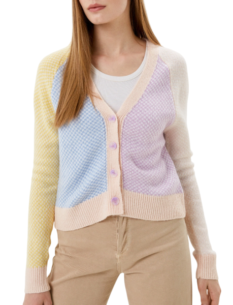 Кардиган приталенного кроя женский / Цветной / 44