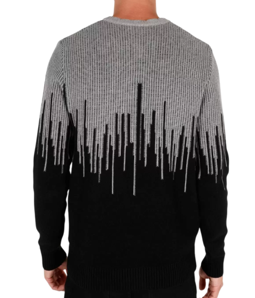 Джемпер с принтом мужской / Черный / 52