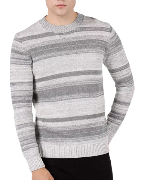 Джемпер в полоску мужской / Серый / 46
