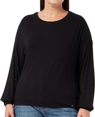 Джемпер прямого кроя женский / Черный / 42