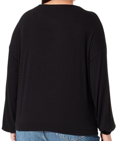 Джемпер прямого кроя женский / Черный / 42