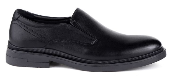 Полуботинки кожаные мужские / Черный / 40