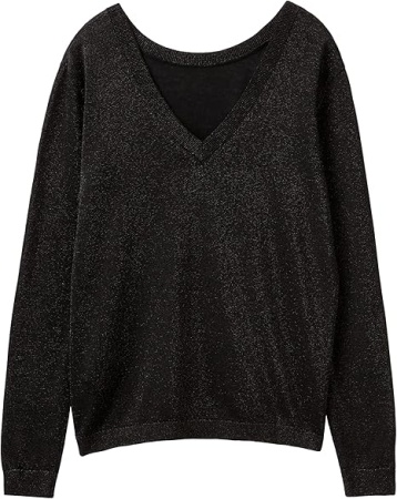 Джемпер свободного кроя женский / Черный / 42