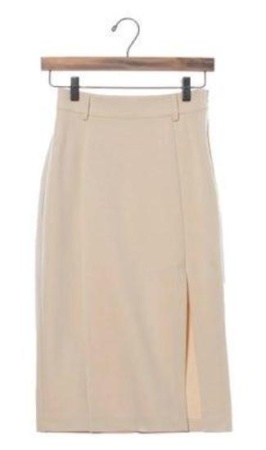 Юбка с вырезом женская / Бежевый / 46