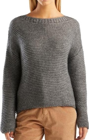 Джемпер свободного кроя женский / Серый / 46