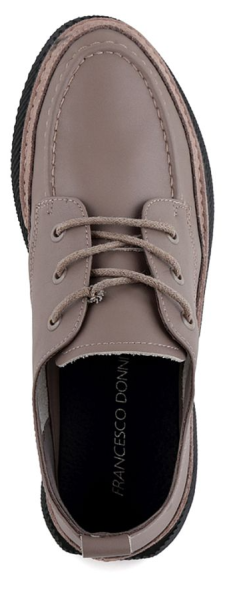 Полуботинки кожаные женские / Серый / 36