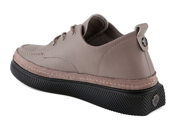 Полуботинки кожаные женские / Серый / 36