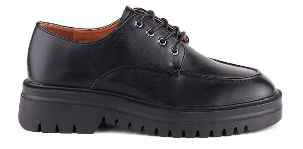 Полуботинки кожаные женские / Черный / 36