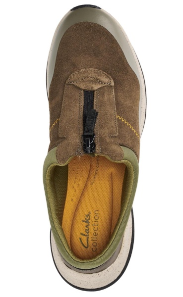 Кроссовки из кожи женские / Хаки / 38