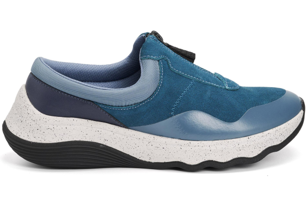 Кроссовки из кожи женские / Голубой / 40