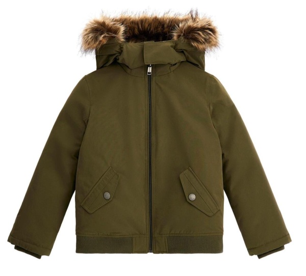 Куртка с капюшоном для мальчика / Зеленый / 128