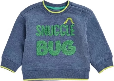 Свитшот с принтом детский / Тёмно-синий / 80