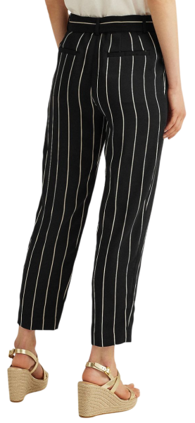 Брюки в полоску женские / Черный / 40
