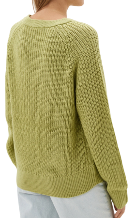 Пуловер свободного кроя женский  / Зеленый / 48