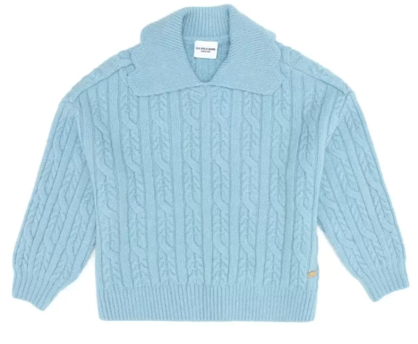Свитер вязаный детский / Голубой / 128